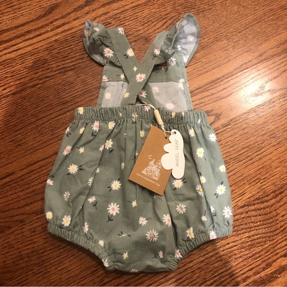 NEW Angel Dear Corduroy Floral Romper - Picture 4 of 8